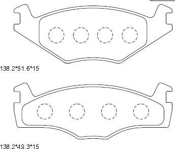 Asimco KD7757 - Brake Pad Set, disc brake www.autospares.lv