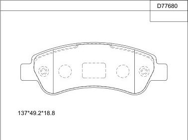 Asimco KD77680 - Тормозные колодки, дисковые, комплект www.autospares.lv