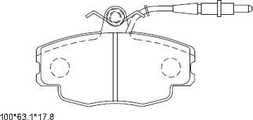 Asimco KD7767 - Тормозные колодки, дисковые, комплект www.autospares.lv