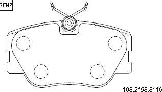 Asimco KD7715 - Тормозные колодки, дисковые, комплект www.autospares.lv