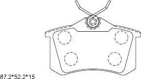 Asimco KD7711 - Тормозные колодки, дисковые, комплект www.autospares.lv