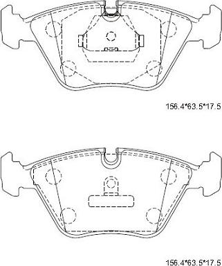 Asimco KD7717F - Brake Pad Set, disc brake www.autospares.lv