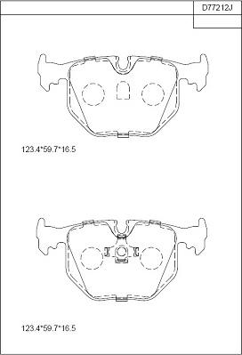 Asimco KD77212 - Bremžu uzliku kompl., Disku bremzes www.autospares.lv