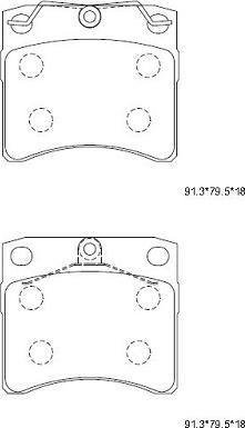 Asimco KD7723 - Bremžu uzliku kompl., Disku bremzes autospares.lv