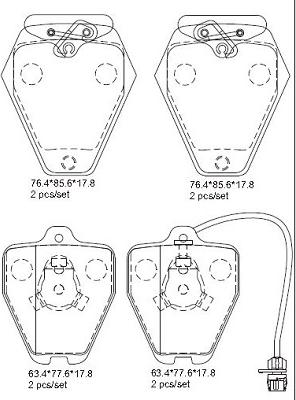 Asimco KD7773 - Brake Pad Set, disc brake www.autospares.lv