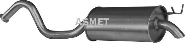 Asmet 10.040 - Izplūdes gāzu trokšņa slāpētājs (pēdējais) www.autospares.lv