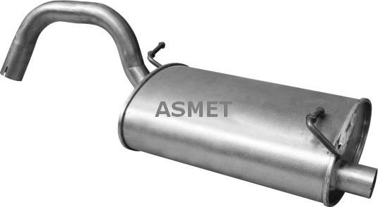 Asmet 18.027 - Izplūdes gāzu trokšņa slāpētājs (pēdējais) www.autospares.lv