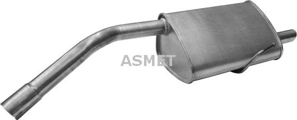 Asmet 29.009 - Izplūdes gāzu trokšņa slāpētājs (pēdējais) www.autospares.lv