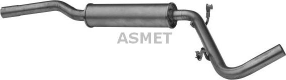 Asmet 21.018 - Vidējais izpl. gāzu trokšņa slāpētājs www.autospares.lv