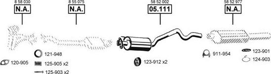 Asmet OP050890 - Izplūdes gāzu sistēma www.autospares.lv