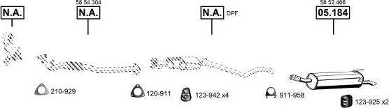 Asmet OP051596 - Izplūdes gāzu sistēma www.autospares.lv