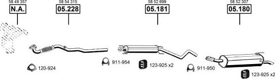 Asmet OP051555 - Izplūdes gāzu sistēma www.autospares.lv