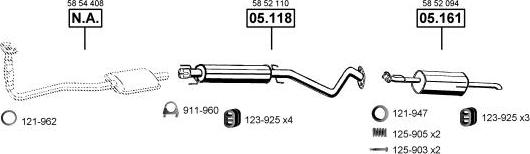 Asmet OP051385 - Izplūdes gāzu sistēma www.autospares.lv