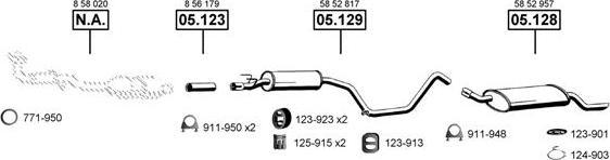 Asmet OP052435 - Izplūdes gāzu sistēma www.autospares.lv