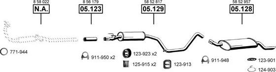 Asmet OP052430 - Izplūdes gāzu sistēma www.autospares.lv