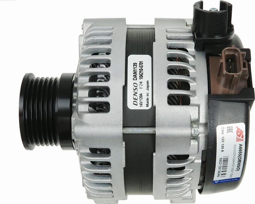 AS-PL A6655(DENSO) - Ģenerators www.autospares.lv