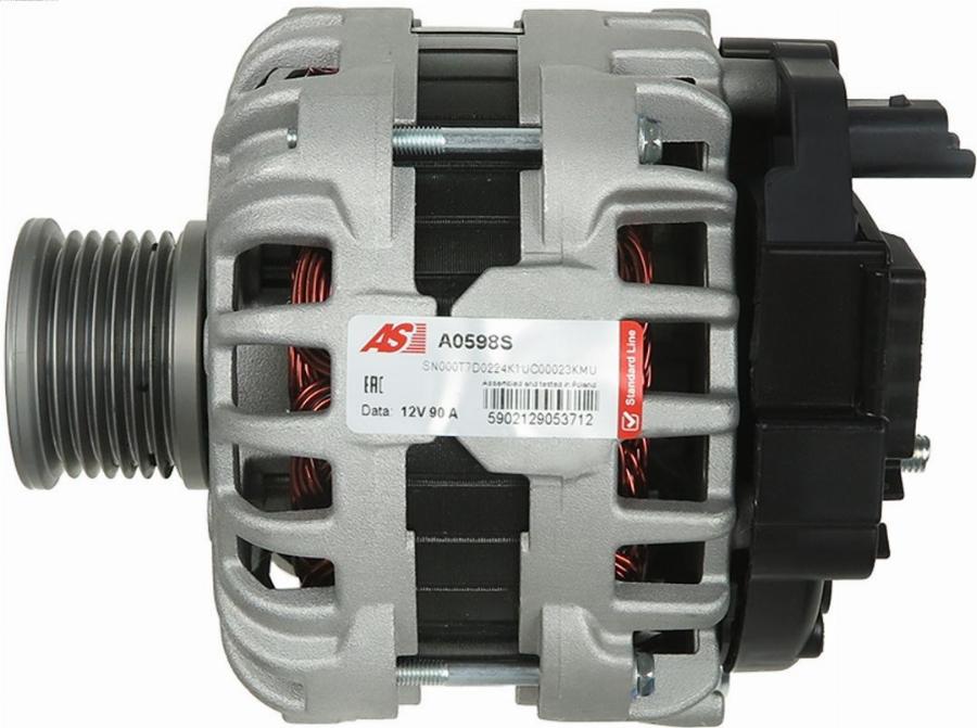 AS-PL A0598S - Генератор www.autospares.lv