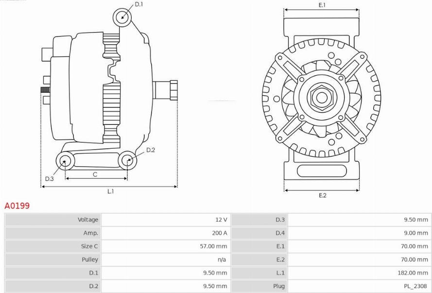 AS-PL A0199 - Ģenerators autospares.lv