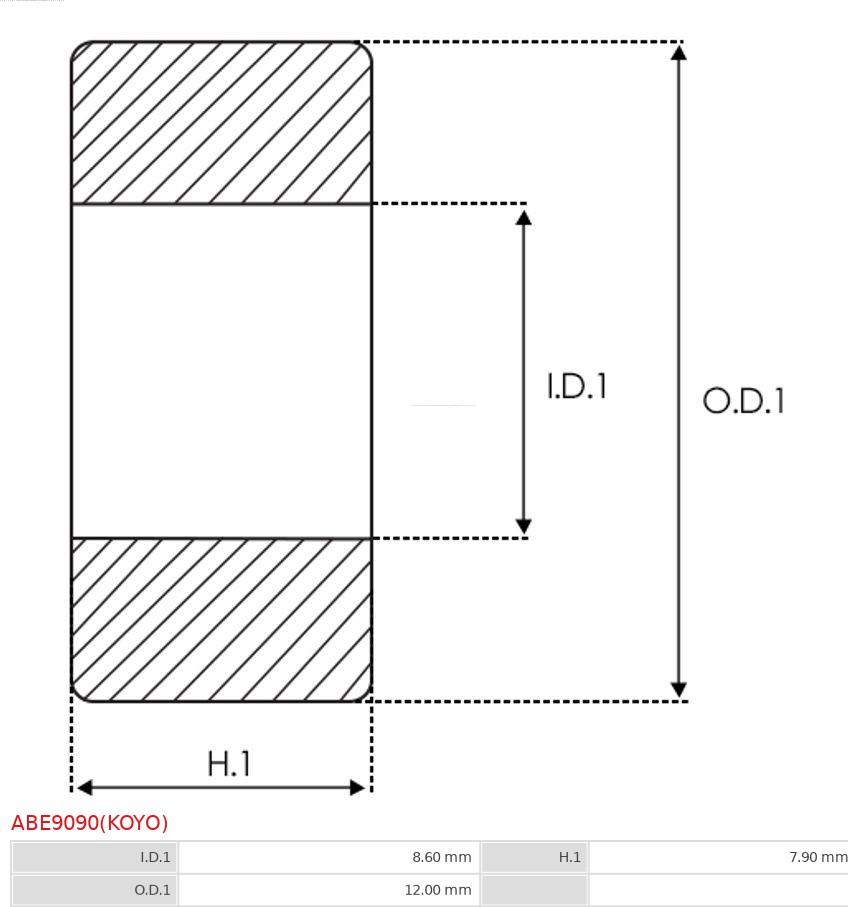 AS-PL ABE9090(KOYO) - Gultnis www.autospares.lv