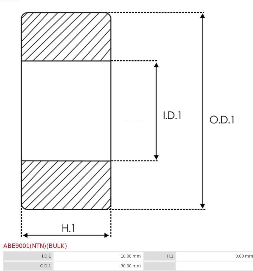 AS-PL ABE9001(NTN)(BULK) - Bearing www.autospares.lv