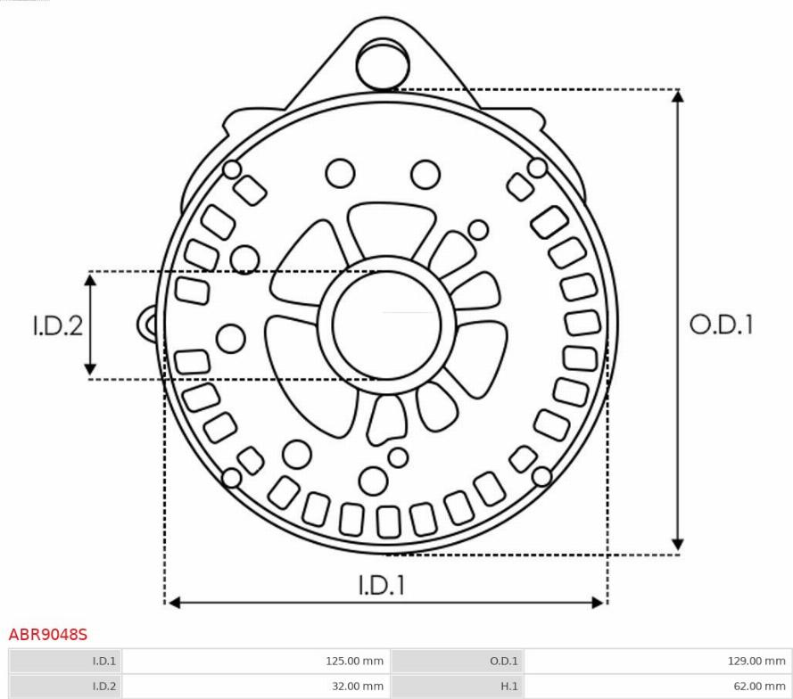 AS-PL ABR9048S - Kronšteins, ģeneratora piedziņas atloks www.autospares.lv