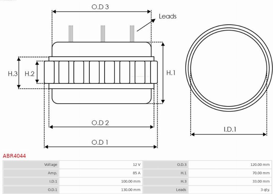 AS-PL ABR4044 - Kronšteins, ģeneratora piedziņas atloks www.autospares.lv