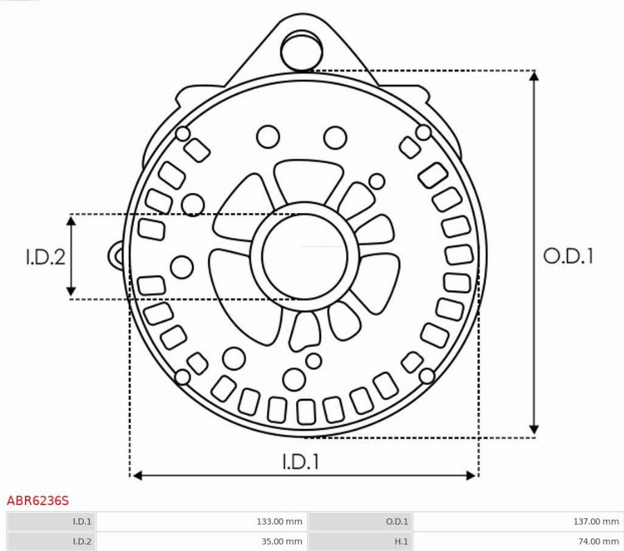 AS-PL ABR6236S - Drošības vāciņš, Ģenerators www.autospares.lv