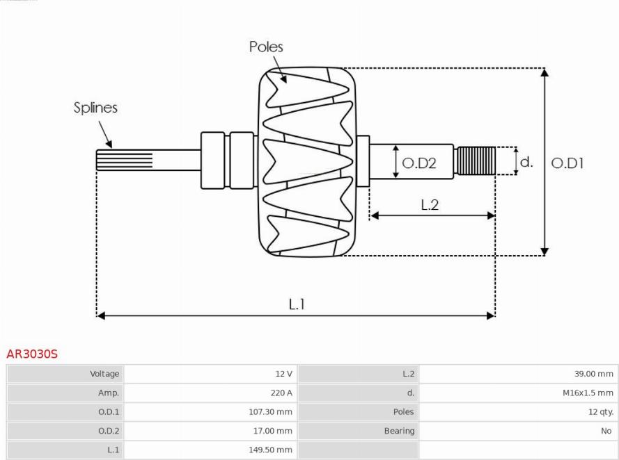 AS-PL AR3030S - Rotors, Ģenerators www.autospares.lv