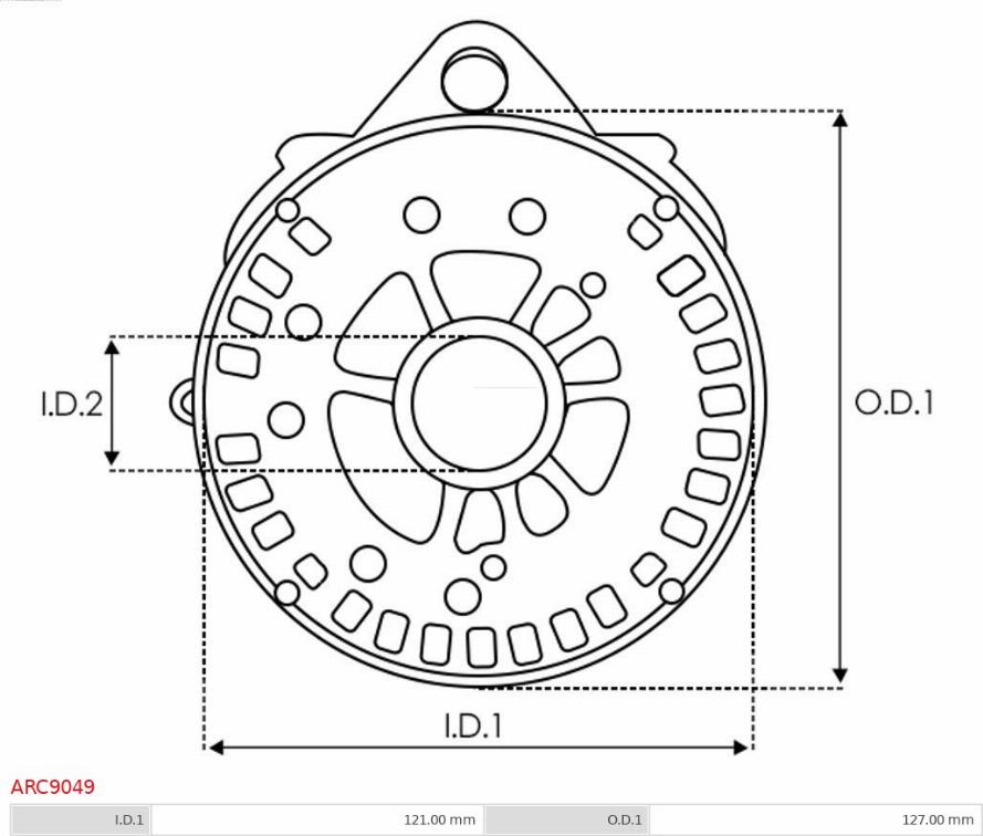 AS-PL ARC9049 - Bracket, alternator drive flange www.autospares.lv