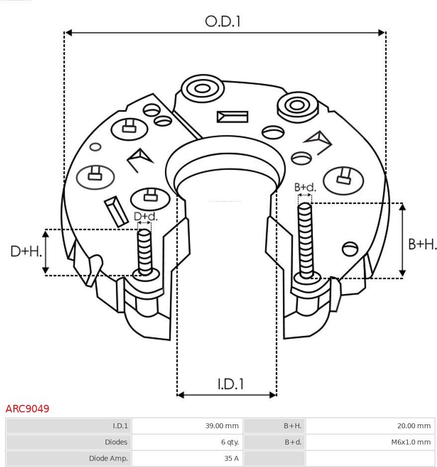 AS-PL ARC9049 - Bracket, alternator drive flange www.autospares.lv