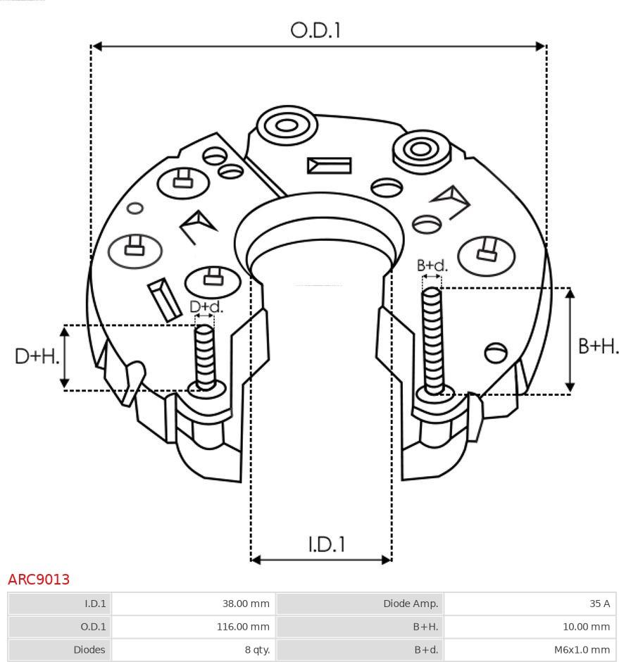 AS-PL ARC9013 - Kronšteins, ģeneratora piedziņas atloks www.autospares.lv