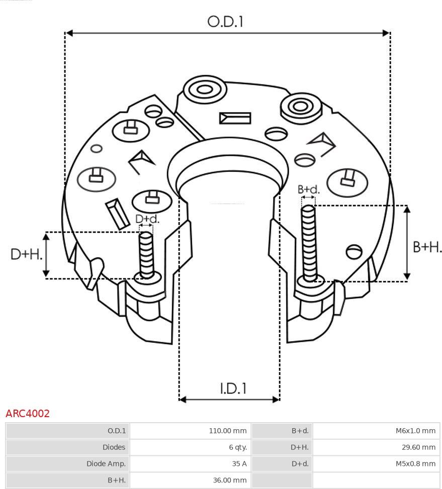 AS-PL ARC4002 - Taisngriezis, Ģenerators www.autospares.lv