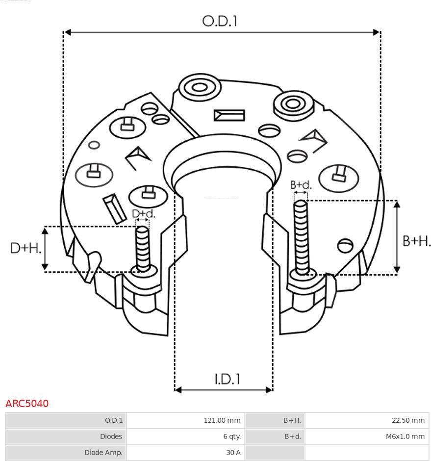 AS-PL ARC5040 - Taisngriezis, Ģenerators www.autospares.lv