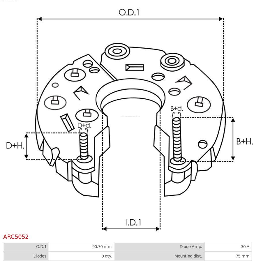 AS-PL ARC5052 - Taisngriezis, Ģenerators autospares.lv