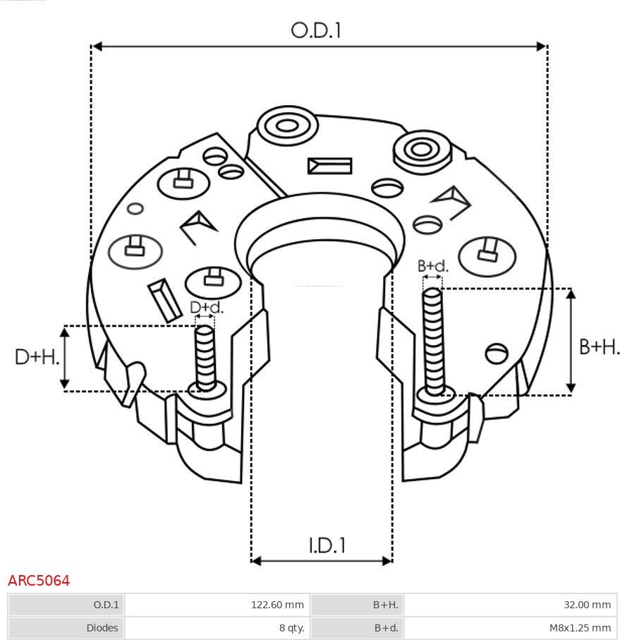 AS-PL ARC5064 - Taisngriezis, Ģenerators www.autospares.lv