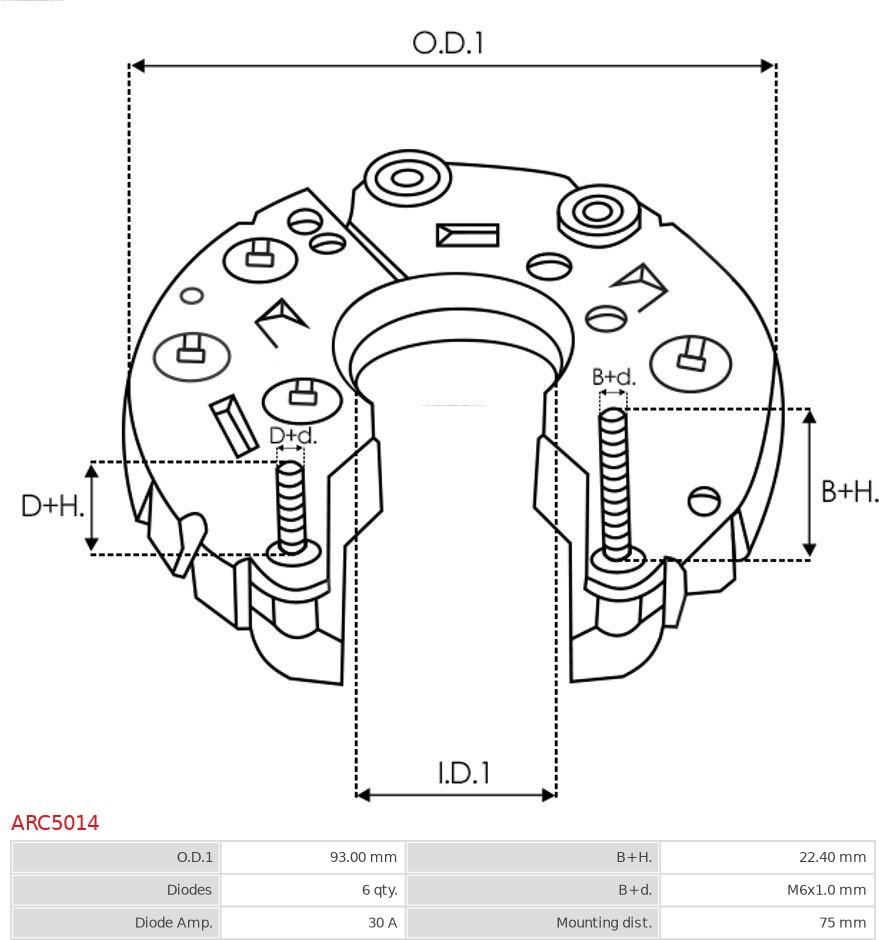 AS-PL ARC5014 - Taisngriezis, Ģenerators www.autospares.lv