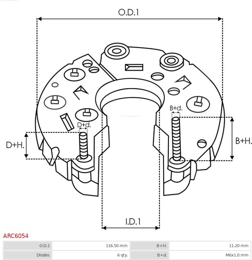 AS-PL ARC6054 - Taisngriezis, Ģenerators www.autospares.lv