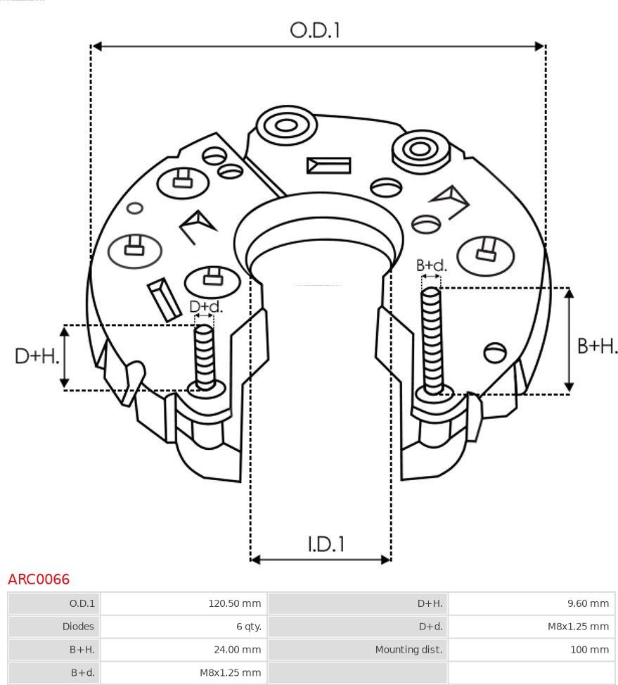 AS-PL ARC0066 - Taisngriezis, Ģenerators autospares.lv