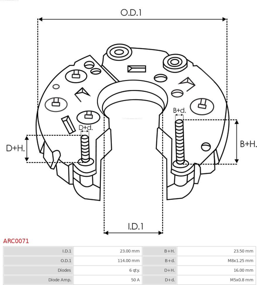 AS-PL ARC0071 - Taisngriezis, Ģenerators www.autospares.lv