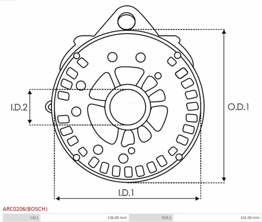 AS-PL ARC0206(BOSCH) - Kronšteins, ģeneratora piedziņas atloks www.autospares.lv