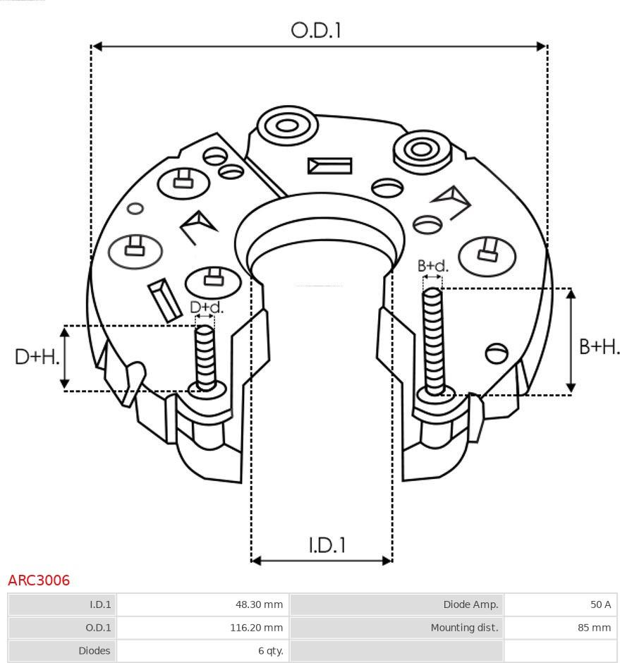 AS-PL ARC3006 - Taisngriezis, Ģenerators www.autospares.lv