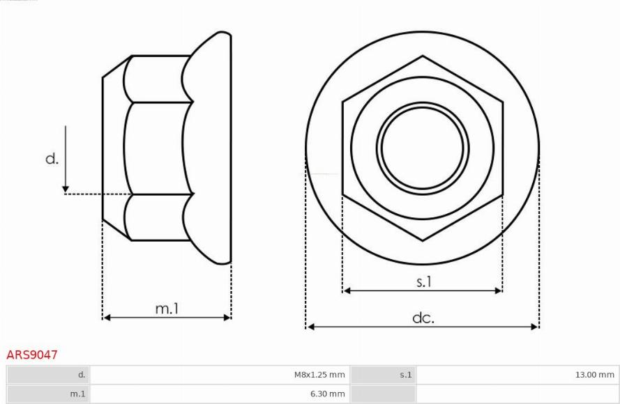 AS-PL ARS9047 - Repair Kit, alternator www.autospares.lv