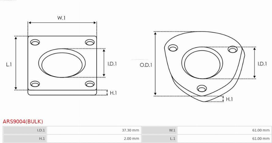 AS-PL ARS9004(BULK) - Remkomplekts, Ģenerators www.autospares.lv