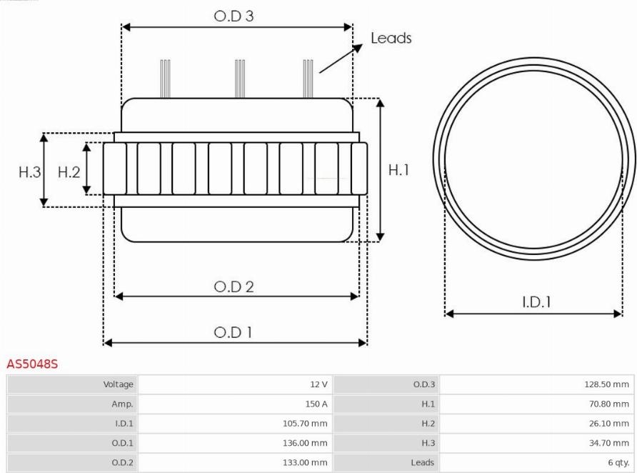 AS-PL AS5048S - Stators, Ģenerators www.autospares.lv