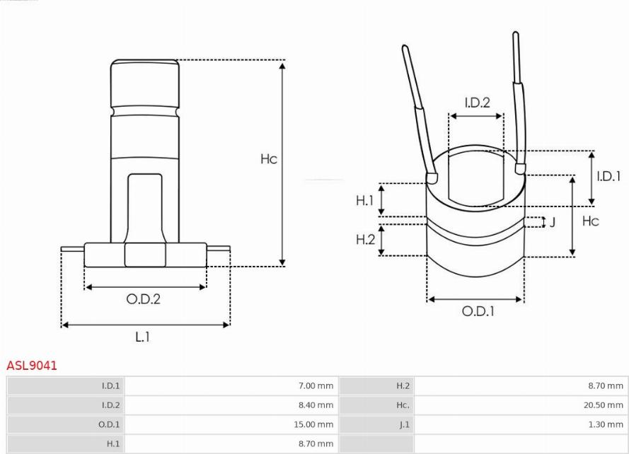 AS-PL ASL9041 - Kolektora gredzens, Ģenerators www.autospares.lv