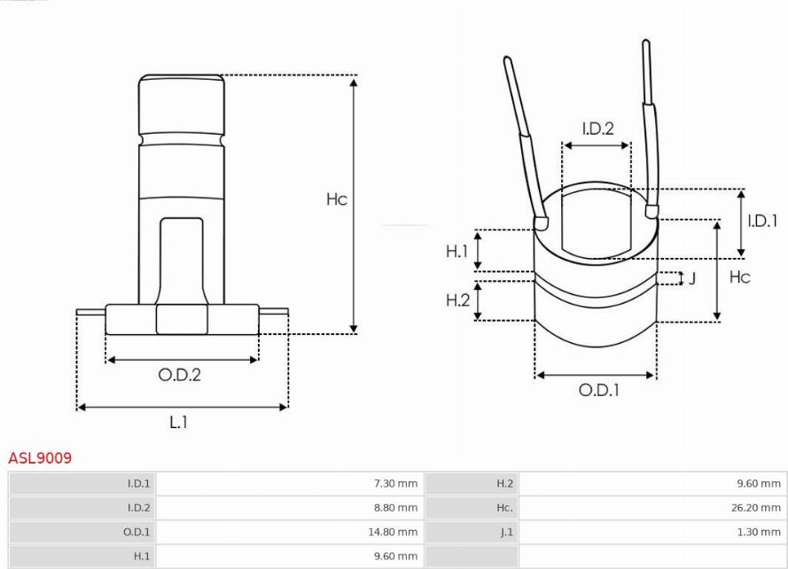 AS-PL ASL9009 - Kolektora gredzens, Ģenerators www.autospares.lv