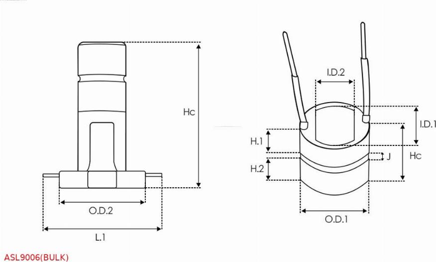 AS-PL ASL9006(BULK) - Kolektora gredzens, Ģenerators www.autospares.lv