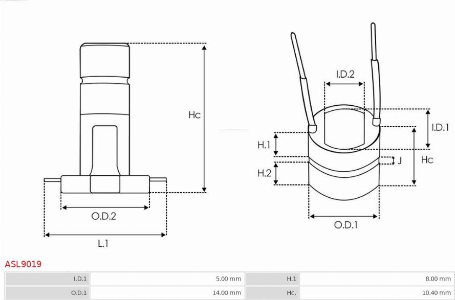 AS-PL ASL9019 - Kolektora gredzens, Ģenerators www.autospares.lv