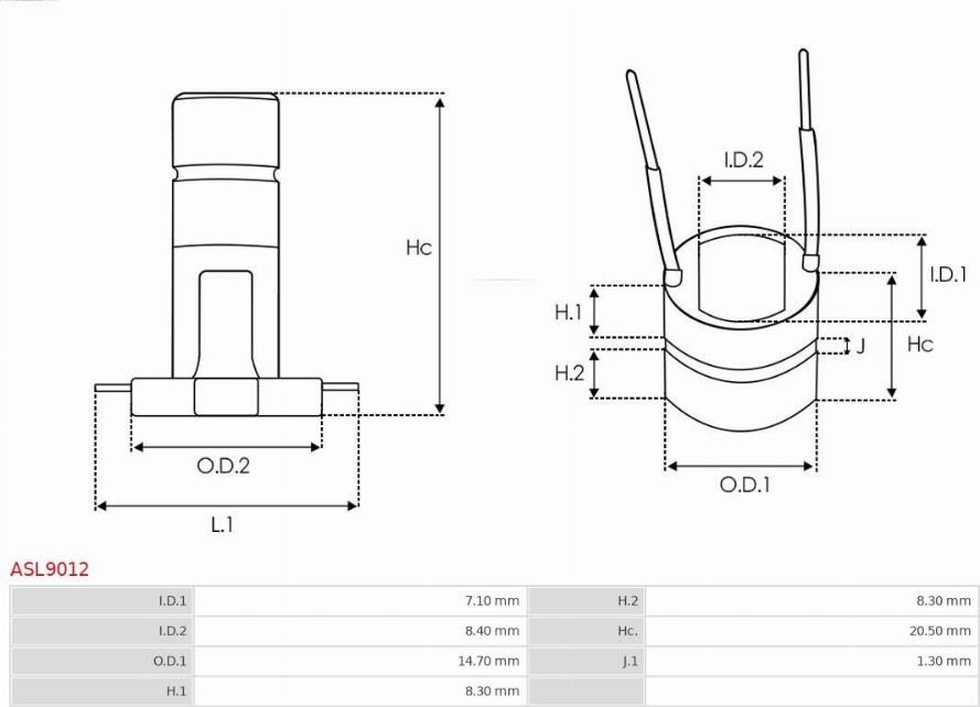 AS-PL ASL9012 - Kolektora gredzens, Ģenerators www.autospares.lv