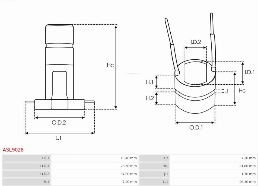 AS-PL ASL9028 - Kolektora gredzens, Ģenerators www.autospares.lv